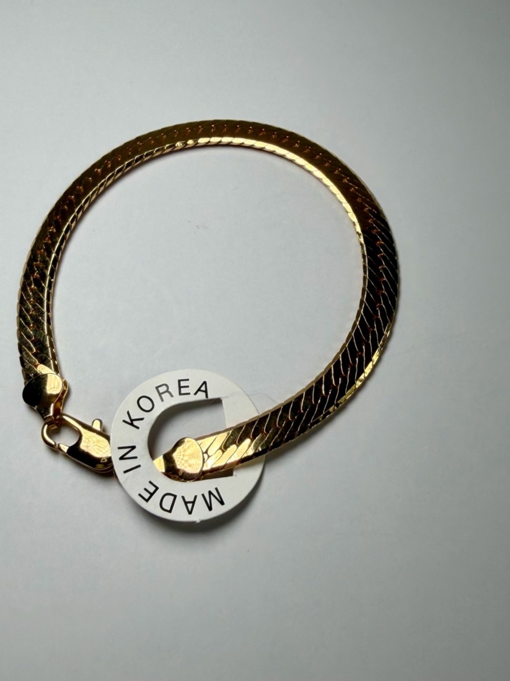 Source Unknown Gold Herringbone Bracelet